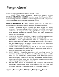 Minggu Pertama dan Kedua Agustus 2014 Menggunakan bahan PA