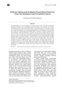 Dampak Kebijakan Desentralisasi Fiskal