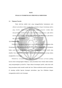 BAB 2 TINJAUAN TEORETIS DAN PERUMUSAN HIPOTESIS 2.1