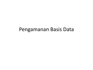 Pengamanan Basis Data