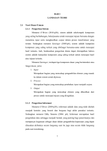 BAB 2 Landasan Teori Teori Dasar/Umum Pengertian Sistem