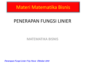 penerapan fungsi linier