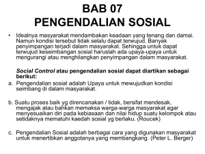 BAB 06 Pengendalian Sosial