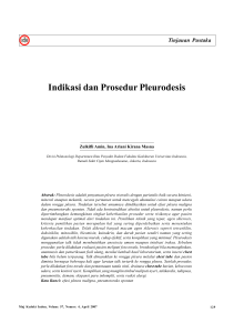 Indikasi dan Prosedur Pleurodesis