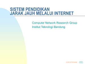 sistem pendidikan jarak jauh melalui internet