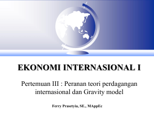 Peran teori dan gravity model