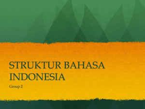 STRUKTUR BAHASA INDONESIA