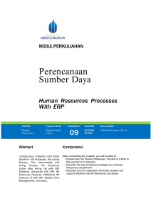 Perencanaan Sumber Daya - Universitas Mercu Buana