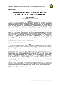 management of diabetes mellitus type ii not controlled with