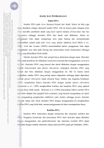 20 HASIL DAN PEMBAHASAN Isolasi DNA