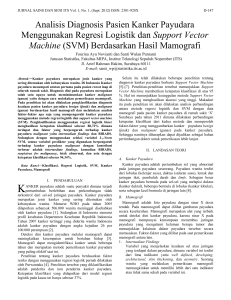 Analisis Diagnosis Pasien Kanker Payudara Menggunakan Regresi