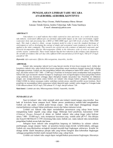 pengolahan limbah tahu secara anaerobik-aerobik