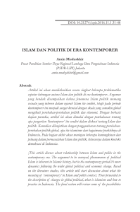 islam dan politik di era kontemporer