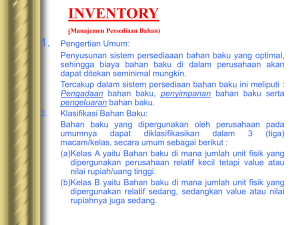 INVENTORY (Manajemen Persediaan Bahan) - MM-UST
