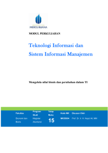 Modul Teknologi Informasi dan Sistem Informasi Manajemen [TM15].