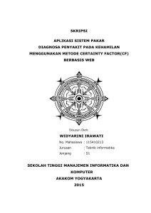 skripsi aplikasi sistem pakar diagnosa penyakit pada kehamilan