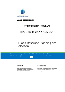 perencanaan sumber daya manusia