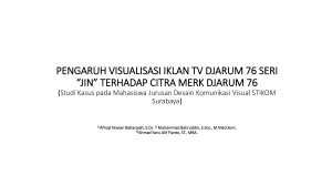 Kerangka teori analisis pengaruh iklan TV Djarum 76 seri “Jin”