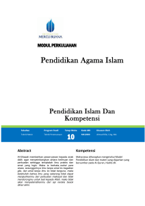 Modul Pendidikan Agama Islam [TM10].