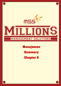 Manajemen Summary Chapter 5