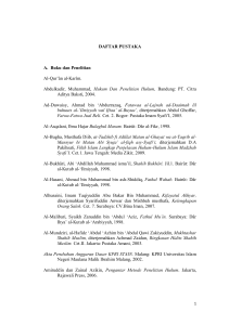 DAFTAR PUSTAKA A. Buku dan Penelitian Al-Qur`ân al