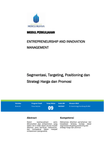 MODUL PERKULIAHAN ENTREPRENEURSHIP AND INNOVATION