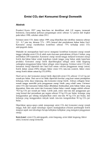 Emisi CO2 dari Aktifitas Domestik