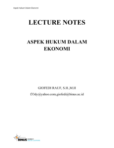 lecture notes - Binus Repository