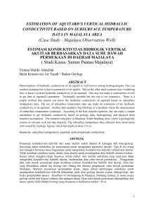 ESTIMATION OF AQUITARD`S VERTICAL HYDRAULIC