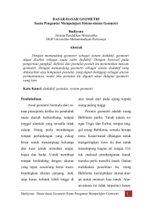 1 DASAR-DASAR GEOMETRI Suatu Pengantar