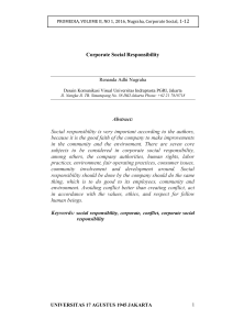 Corporate Social Responsibility Abstract - e