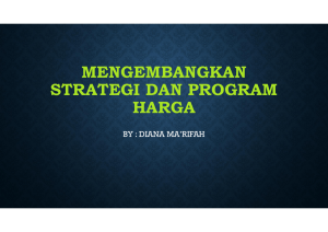 mengembangkan strategi dan program harga