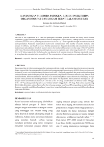 kandungan mikroba patogen, residu insektisida organofosfat dan