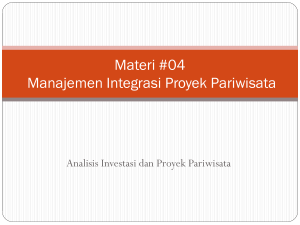 Materi #01 Pengantar Investasi dan Proyek