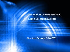 Theories of Communication Communication Models