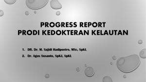 PROGRESS REPORT PRODI KEDOKTERAN KELAUTAN