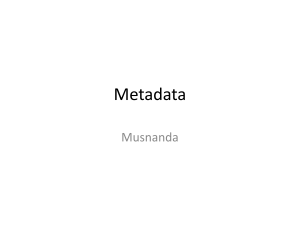 Metadata dalam GIS
