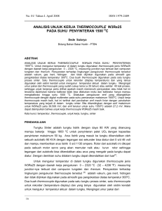 ANALISIS UNJUK KERJA THERMOCOUPLE W3Re25 PADA SUHU