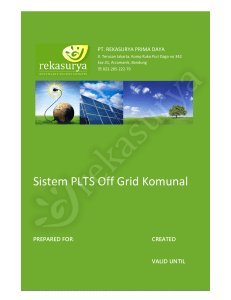 Sistem PLTS Off Grid Komunal