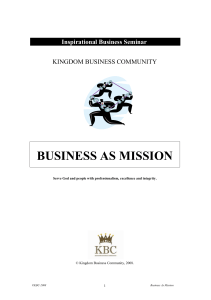 business as mission
