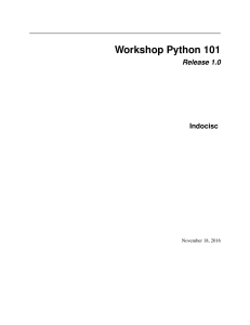 Workshop Python 101