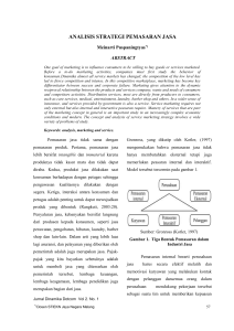 Analisis tentang Strategi Pemasaran Jasa - E