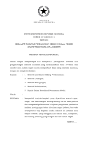 instruksi presiden republik indonesia nomor 13 tahun 2015 tentang