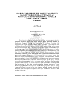 gambaran kualitas hidup dan kepuasan pasien kanker terhadap