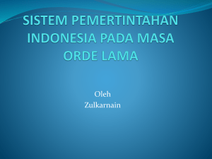 sistem pemertintahan indonesia pada masa orde lama