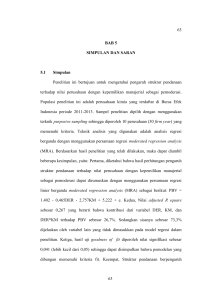 63 BAB 5 SIMPULAN DAN SARAN 5.1 Simpulan Penelitian ini