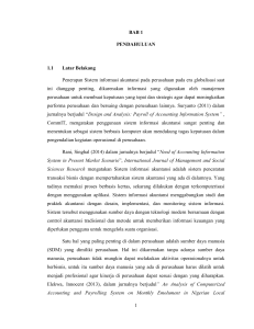 1 BAB 1 PENDAHULUAN 1.1 Latar Belakang Penerapan Sistem