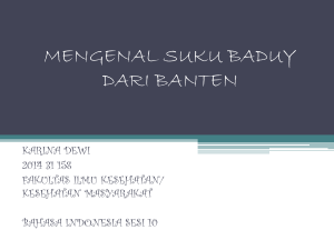 mengenal suku baduy dari banten