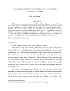 ABSTRACT Keywords: buddhism, south sumatera - e