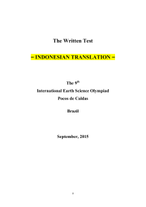 The Written Test = INDONESIAN TRANSLATION